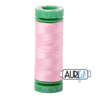 Aurifil 40wt Cotton Mako' 150m Spool - 2423 - Baby Pink