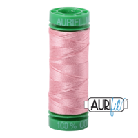 Aurifil 40wt Cotton Mako' 150m Spool - 2437 - Light Peony