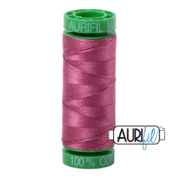 Aurifil 40wt Cotton Mako' 150m Spool - 2450 - Rose