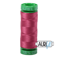 Aurifil 40wt Cotton Mako' 150m Spool - 2455 - Medium Carmine Red