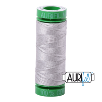 Aurifil 40wt Cotton Mako' 150m Spool - 2615 - Aluminium
