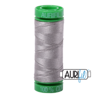 Aurifil 40wt Cotton Mako' 150m Spool - 2620 - Stainless Steel