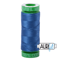 Aurifil 40wt Cotton Mako' 150m Spool - 2730 - Delft Blue