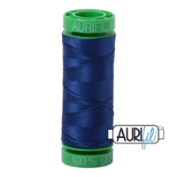Aurifil 40wt Cotton Mako' 150m Spool - 2780 - Dark Delft Blue