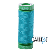 Aurifil 40wt Cotton Mako' 150m Spool - 2810 - Turquoise