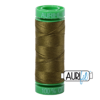 Aurifil 40wt Cotton Mako' 150m Spool - 2887 - Very Dark Olive
