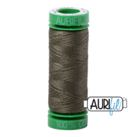 Aurifil 40wt Cotton Mako' 150m Spool - 2905 - Army Green