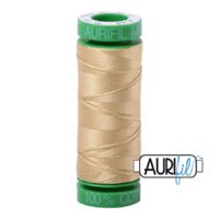 Aurifil 40wt Cotton Mako' 150m Spool - 2915 - Very Light Brass