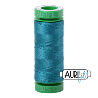 Aurifil 40wt Cotton Mako' 150m Spool - 4182 - Dark Turquoise