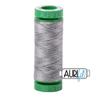 Aurifil 40wt Cotton Mako' 150m Spool - 4670 - Silver Fox