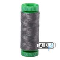 Aurifil 40wt Cotton Mako' 150m Spool - 5004 - Grey Smoke