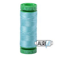 Aurifil 40wt Cotton Mako' 150m Spool - 5006 - Light Turquoise