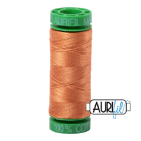 Aurifil 40wt Cotton Mako' 150m Spool - 5009 - Medium Orange