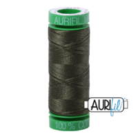 Aurifil 40wt Cotton Mako' 150m Spool - 5012 - Dark Green