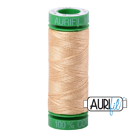 Aurifil 40wt Cotton Mako' 150m Spool - 6001 - Light Caramel