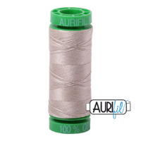 Aurifil 40wt Cotton Mako' 150m Spool - 6711 - Pewter
