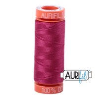 Aurifil 50wt Cotton Mako' 200m Spool - 1100 - Red Plum