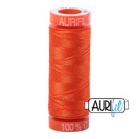 Aurifil 50wt Cotton Mako' 200m Spool - 1104 - Neon Orange