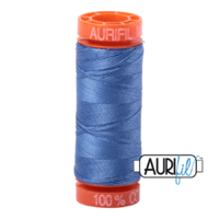 Aurifil 50wt Cotton Mako' 200m Spool - 1128 - Light Blue Violet