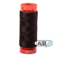 Aurifil 50wt Cotton Mako' 200m Spool - 1130 - Very Dark Bark