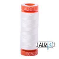 Aurifil 50wt Cotton Mako' 200m Spool - 2021 - Natural White
