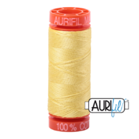 Aurifil 50wt Cotton Mako' 200m Spool - 2115 - Lemon