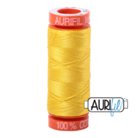 Aurifil 50wt Cotton Mako' 200m Spool - 2120 - Canary