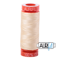 Aurifil 50wt Cotton Mako' 200m Spool - 2123 - Butter