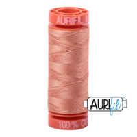 Aurifil 50wt Cotton Mako' 200m Spool - 2215 - Peach