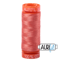 Aurifil 50wt Cotton Mako' 200m Spool - 2225 - Salmon