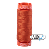 Aurifil 50wt Cotton Mako' 200m Spool - 2240 - Rusty Orange