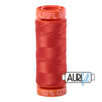 Aurifil 50wt Cotton Mako' 200m Spool - 2245 - Red Orange