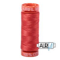 Aurifil 50wt Cotton Mako' 200m Spool - 2277 - Light Red Orange
