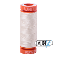 Aurifil 50wt Cotton Mako' 200m Spool - 2309 - Silver White