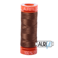 Aurifil 50wt Cotton Mako' 200m Spool - 2372 - Dark Antique Gold