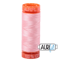 Aurifil 50wt Cotton Mako' 200m Spool - 2415 - Blush Pink