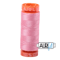 Aurifil 50wt Cotton Mako' 200m Spool - 2425 - Bright Pink