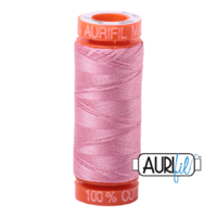 Aurifil 50wt Cotton Mako' 200m Spool - 2430 - Antique Rose
