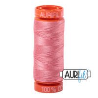 Aurifil 50wt Cotton Mako' 200m Spool - 2435 - Peachy Pink