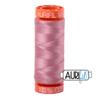 Aurifil 50wt Cotton Mako' 200m Spool - 2445 - Victorian Rose