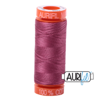 Aurifil 50wt Cotton Mako' 200m Spool - 2450 - Rose