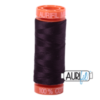 Aurifil 50wt Cotton Mako' 200m Spool - 2570 - Aubergine