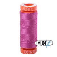 Aurifil 50wt Cotton Mako' 200m Spool - 2588 - Light Magenta