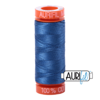 Aurifil 50wt Cotton Mako' 200m Spool - 2730 - Delft Blue