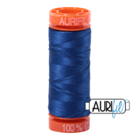 Aurifil 50wt Cotton Mako' 200m Spool - 2740 - Dark Cobalt