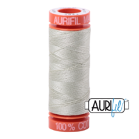 Aurifil 50wt Cotton Mako' 200m Spool - 2843 - Light Grey Green