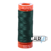 Aurifil 50wt Cotton Mako' 200m Spool - 2885 - Medium Spruce