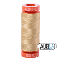 Aurifil 50wt Cotton Mako' 200m Spool - 2915 - Very Light Brass