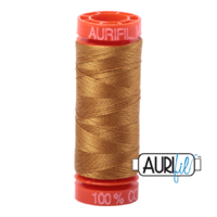Aurifil 50wt Cotton Mako' 200m Spool - 2975 - Brass