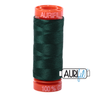 Aurifil 50wt Cotton Mako' 200m Spool - 4026 - Forest Green